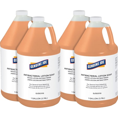 Genuine Joe Soap, Antibacterial, Lotion, 1 Gallon, , Orange, PK 4 GJO03110CT